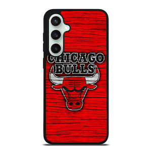 CHICAGO BULLS WOODEN RED LOGO Samsung Galaxy S23 FE Case Cover