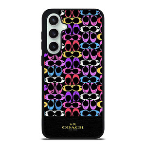 COACH NEW YORK COLORFULL PATTERN EMBLEM Samsung Galaxy S23 FE Case Cover