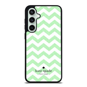 KATE SPADE NEW YORK LOGO GREEN CHEVRON PATTERN Samsung Galaxy S23 FE Case Cover