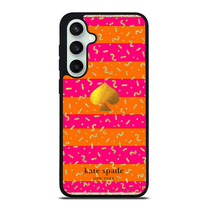 KATE SPADE NEW YORK YELLOW PINK STRIPES GLITTER Samsung Galaxy S23 FE Case Cover