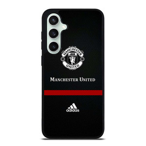 MANCHESTER UNITED FC LOGO FOOTBALL ADIDAS BLACK Samsung Galaxy S23 FE Case Cover