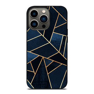 NAVY STONE CERAMIC ABSTRACT iPhone 13 Pro Case Cover
