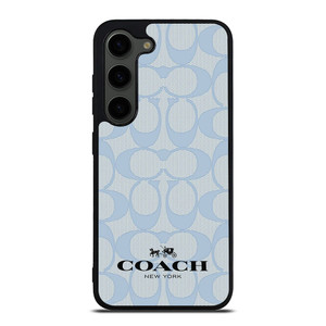 COACH NEW YORK BLUE LOGO PATTERN Samsung Galaxy S23 Plus Case Cover