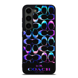 COACH NEW YORK COLORFULL MARBLE PATTERN Samsung Galaxy S23 Plus Case Cover
