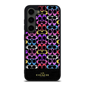 COACH NEW YORK COLORFULL PATTERN EMBLEM Samsung Galaxy S23 Plus Case Cover