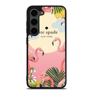 KATE SPADE NEW YORK LOGO FLORAL FLAMENGOS Samsung Galaxy S23 Plus Case Cover