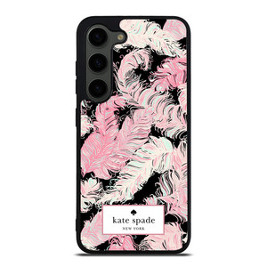 KATE SPADE NEW YORK LOGO PINK FEATHERS Samsung Galaxy S23 Plus Case Cover