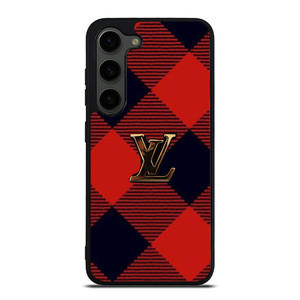 LOUIS VUITTON LV LOGO PATTERN RED Samsung Galaxy S23 Plus Case Cover
