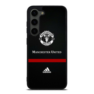 MANCHESTER UNITED FC LOGO FOOTBALL ADIDAS BLACK Samsung Galaxy S23 Plus Case Cover