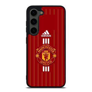 MANCHESTER UNITED FC LOGO FOOTBALL ADIDAS STRIPES Samsung Galaxy S23 Plus Case Cover