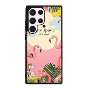 KATE SPADE NEW YORK LOGO FLORAL FLAMENGOS Samsung Galaxy S23 Ultra Case Cover