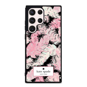 KATE SPADE NEW YORK LOGO PINK FEATHERS Samsung Galaxy S23 Ultra Case Cover