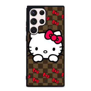 LOUIS VUITTON LV HELLO KITTY PATTERN Samsung Galaxy S23 Ultra Case Cover