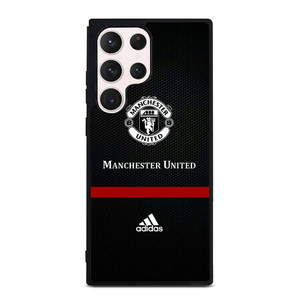 MANCHESTER UNITED FC LOGO FOOTBALL ADIDAS BLACK Samsung Galaxy S23 Ultra Case Cover