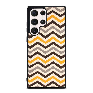 YELLOW BROWN CHEVRON PATTERN Samsung Galaxy S23 Ultra Case Cover