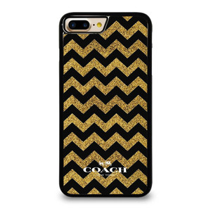 COACH NEW YORK GOLD ZIG ZAG iPhone 7 / 8 Plus Case Cover