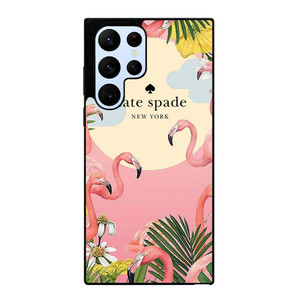 KATE SPADE NEW YORK LOGO FLORAL FLAMENGOS Samsung Galaxy S22 Ultra Case Cover