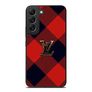 LOUIS VUITTON LV LOGO PATTERN RED Samsung Galaxy S22 Plus Case Cover