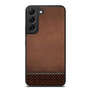 LV LOUIS VUITTON LOGO BROWN LEATHER BAG Samsung Galaxy S22 Plus Case Cover