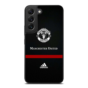 MANCHESTER UNITED FC LOGO FOOTBALL ADIDAS BLACK Samsung Galaxy S22 Plus Case Cover