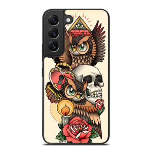 OWL STEAMPUNK ILLUMINATI TATTOO Samsung Galaxy S22 Plus Case Cover