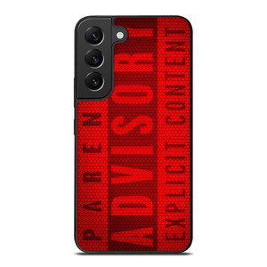 PARENTAL ADVISORY EXPLICIT CONTENT CARBON Samsung Galaxy S22 Plus Case Cover