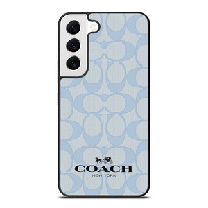 COACH NEW YORK BLUE LOGO PATTERN Samsung Galaxy S22 Case Cover