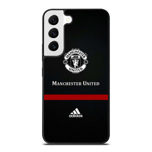 MANCHESTER UNITED FC LOGO FOOTBALL ADIDAS BLACK Samsung Galaxy S22 Case Cover