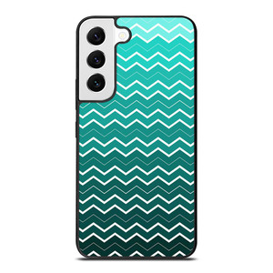 OMBRE TEAL CHEVRON Samsung Galaxy S22 Case Cover