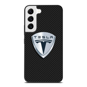 TESLA MOTORS EMBLEM CARBON Samsung Galaxy S22 Case Cover