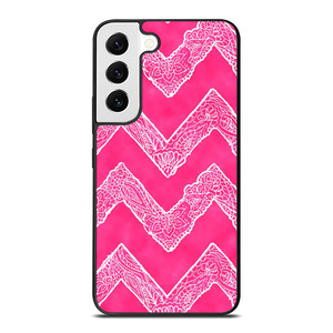 WHITE FLORAL PAISLEY CHEVRON PATTERN Samsung Galaxy S22 Case Cover