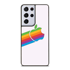 APPLE RETRO DESIGN WHITE Samsung Galaxy S21 Ultra Case Cover