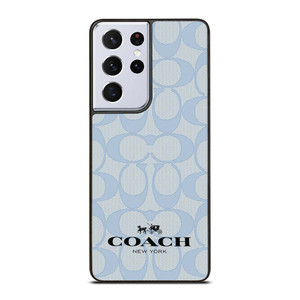 COACH NEW YORK BLUE LOGO PATTERN Samsung Galaxy S21 Ultra Case Cover
