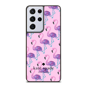 KATE SPADE NEW YORK LOGO FLAMENGOS PATTERN Samsung Galaxy S21 Ultra Case Cover