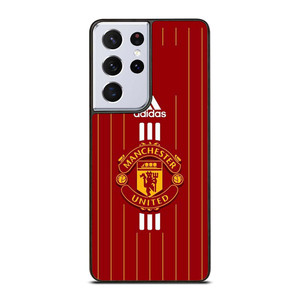 MANCHESTER UNITED FC LOGO FOOTBALL ADIDAS STRIPES Samsung Galaxy S21 Ultra Case Cover