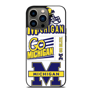 MICHIGAN WOLVERINES STICKER COLLAGE iPhone 13 Pro Case Cover MICHIGAN WOLVERINES STICKER COLLAGE iPhone 13 Pro Case Cover