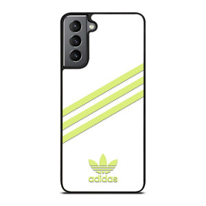 ADIDAS ORIGINALS STRIPES WHITE YELLOW Samsung Galaxy S21 Plus Case Cover