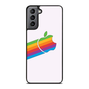 APPLE RETRO DESIGN WHITE Samsung Galaxy S21 Plus Case Cover