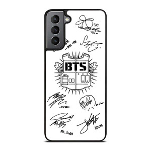 BTS SIGNATURE WHITE Samsung Galaxy S21 Plus Case Cover