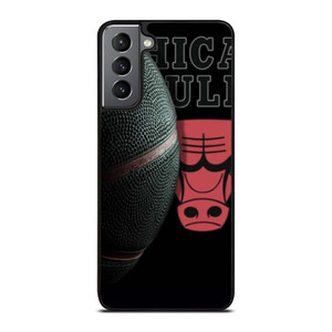 CHICAGO BULLS BLACK BASKETBALL Samsung Galaxy S21 Plus Case Cover