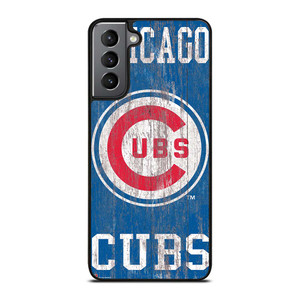 CHICAGO CUBS ON WOOD LOGO Samsung Galaxy S21 Plus Case Cover