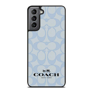 COACH NEW YORK BLUE LOGO PATTERN Samsung Galaxy S21 Plus Case Cover
