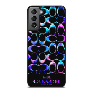COACH NEW YORK COLORFULL MARBLE PATTERN Samsung Galaxy S21 Plus Case Cover