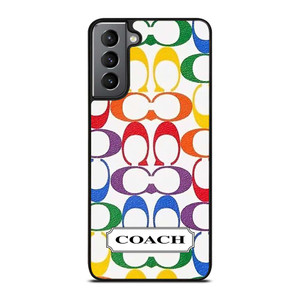 COACH NEW YORK LEATHERWARE LOGO COLORFUL Samsung Galaxy S21 Plus Case Cover