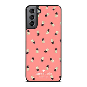 KATE SPADE NEW YORK LOGO PINK PINEAPPLES ICON Samsung Galaxy S21 Plus Case Cover