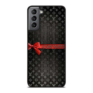 LOUIS VUITTON LV LOGO PATTERN RED RIBBON Samsung Galaxy S21 Plus Case Cover