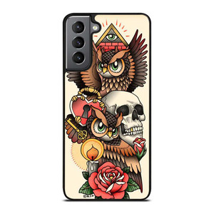 OWL STEAMPUNK ILLUMINATI TATTOO Samsung Galaxy S21 Plus Case Cover