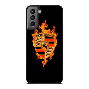 PORSCHE LOGO CAR ON FIRE Samsung Galaxy S21 Plus Case Cover