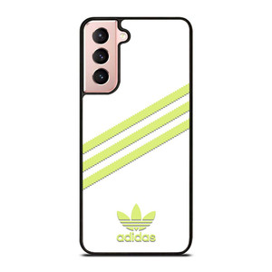 ADIDAS ORIGINALS STRIPES WHITE YELLOW Samsung Galaxy S21 Case Cover