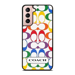 COACH NEW YORK LEATHERWARE LOGO COLORFUL Samsung Galaxy S21 Case Cover
